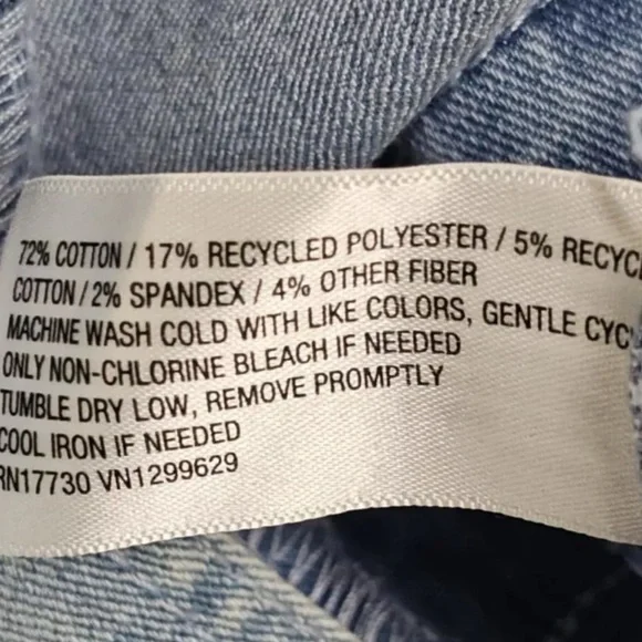 Ava & Viv Women's Denim Flare Jumpsuits Sleeveless Overalls Size 17 light No tag - Picture 15 of 15